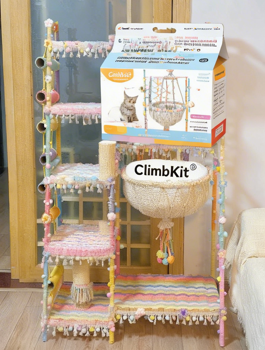 ClimbKit® Cat Sky Castle & Scratch Safari - Multi-Level Climbing Tree with Cozy Nests, Perch Thrones & Durable Scratching Posts | Indoor Adventure Playground for Curious Kittens & Chill Adult Cats