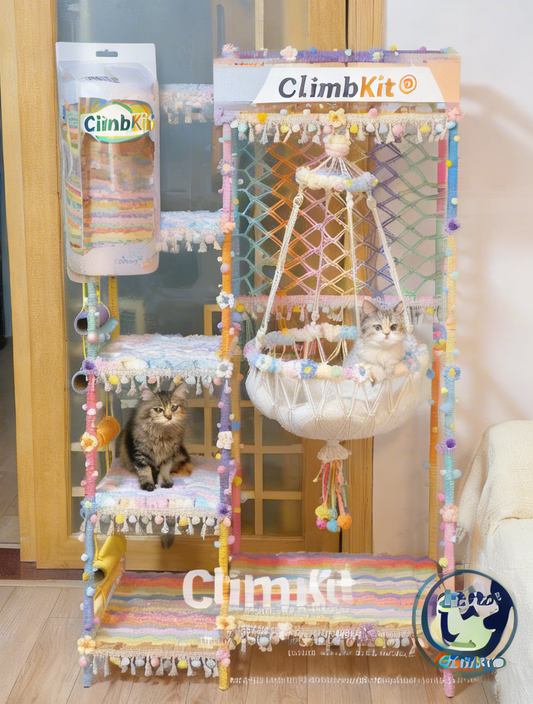 ClimbKit® Feline Sky Castle Cat Tree – Your Tiny Tiger’s Private Jungle Gym: Scratch, Nap & Rule Their Kingdom From Above